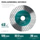 Шлифовально-отрезной алмазный диск KRAFTOOL CHAMFER 125 мм (22.2 мм, 25х1.6 мм) (36689-125) Шлифовально-отрезной алмазный диск KRAFTOOL CHAMFER 125 мм (22.2 мм, 25х1.6 мм) (36689-125)
