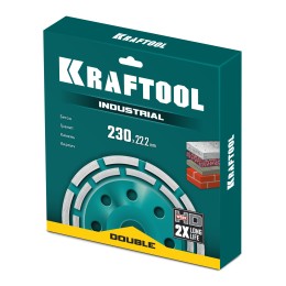 KRAFTOOL Double d 230 мм, двухрядная алмазная чашка, INDUSTRIAL (33369-230) KRAFTOOL Double d 230 мм, двухрядная алмазная чашка, INDUSTRIAL (33369-230)
