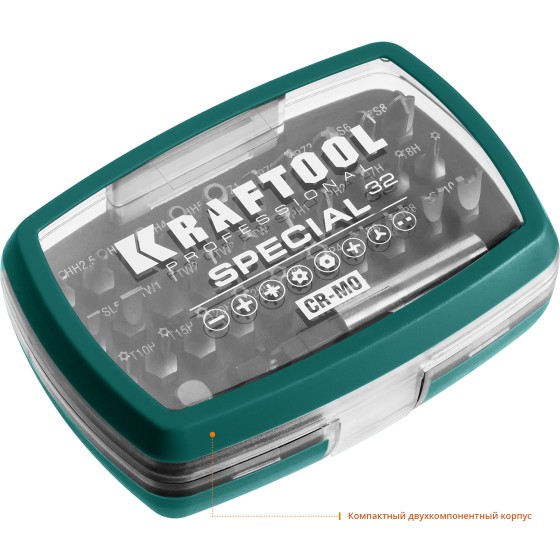 KRAFTOOL Special-32, с адаптером 32 шт, набор специальных бит (2610-H32) KRAFTOOL Special-32, с адаптером 32 шт, набор специальных бит (2610-H32)