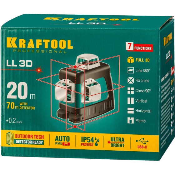 KRAFTOOL LL 3D, лазерный нивелир (34640) KRAFTOOL LL 3D, лазерный нивелир (34640)
