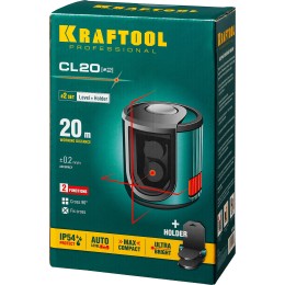 KRAFTOOL CL 20 #2, лазерный нивелир (34700-2)