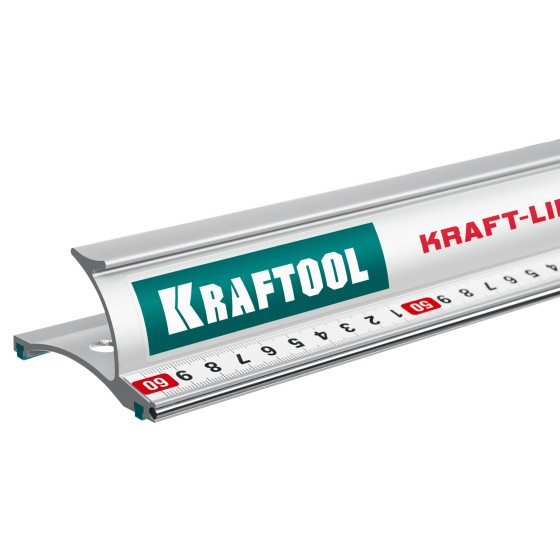 KRAFTOOL KRAFT-LINE, 0.6 м, усиленная алюминиевая линейка со стальной направляющей (34275-60) KRAFTOOL KRAFT-LINE, 0.6 м, усиленная алюминиевая линейка со стальной направляющей (34275-60)