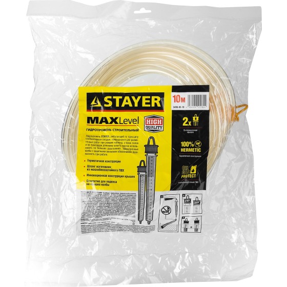 STAYER 10 м, d 6 мм, гидроуровень (3486-06-10) STAYER 10 м, d 6 мм, гидроуровень (3486-06-10)