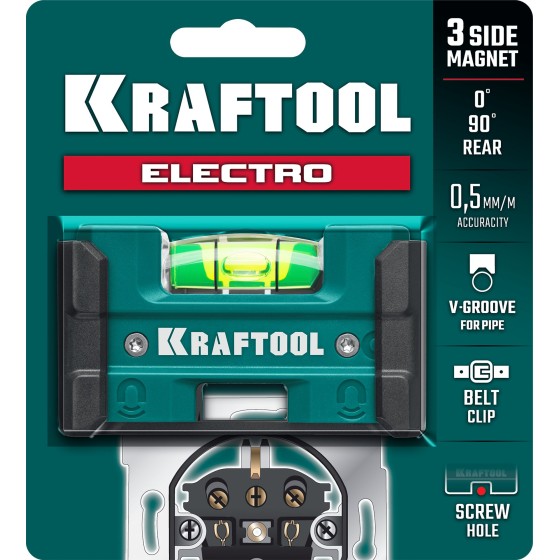 KRAFTOOL Electrо 76 мм, магнитный уровень (34786) KRAFTOOL Electrо 76 мм, магнитный уровень (34786)