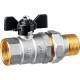ЗУБР d 3/4″, ручка ″бабочка″, ″мама-папа″, полнопроходной шаровой кран с накидной гайкой (51321-3/4) ЗУБР d 3/4″, ручка ″бабочка″, ″мама-папа″, полнопроходной шаровой кран с накидной гайкой (51321-3/4)