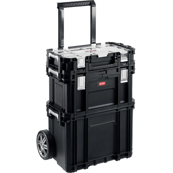 KETER SMART ROLLING, 564 х 373 х 700 мм, (22″), набор пластиковый ящик-тележка + ящик для инструментов + ящик органайзер (38390-22) KETER SMART ROLLING, 564 х 373 х 700 мм, (22″), набор пластиковый ящик-тележка + ящик для инструментов + ящик органайзер (38390-22)