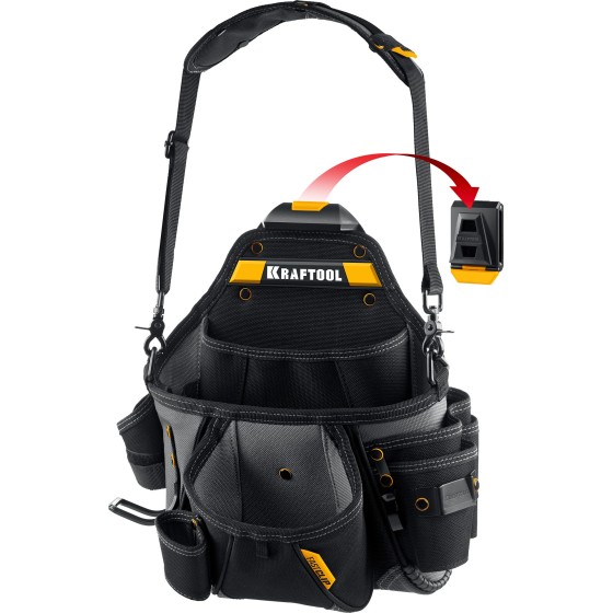 KRAFTOOL KPB-20 с быстросъёмным креплением FastClip, плечевой ремень, 20 карманов и петель, 320 х 310 мм, поясная сумка (38767) KRAFTOOL KPB-20 с быстросъёмным креплением FastClip, плечевой ремень, 20 карманов и петель, 320 х 310 мм, поясная сумка (38767)