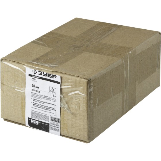 ЗУБР DIN 125А, 20 мм, цинк, 5 кг, шайба (303800-20)