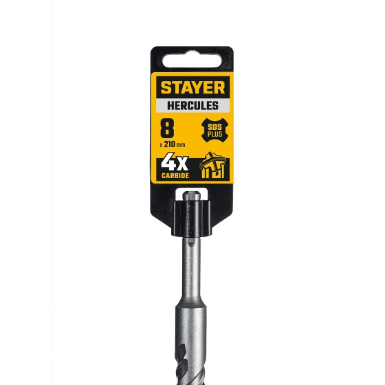 STAYER HERCULES-4Х 8x210 мм, SDS-plus бур (29290-210-08) STAYER HERCULES-4Х 8x210 мм, SDS-plus бур (29290-210-08)