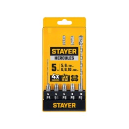 STAYER HERCULES-4Х 5шт набор буров SDS-plus (29290-H5) STAYER HERCULES-4Х 5шт набор буров SDS-plus (29290-H5)