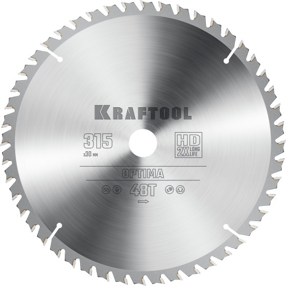 KRAFTOOL Optima, 315 х 30 мм, 48Т, пильный диск по дереву (36951-315-30) KRAFTOOL Optima, 315 х 30 мм, 48Т, пильный диск по дереву (36951-315-30)