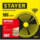 STAYER Optima, 190 x 20/16 мм, 36Т, оптимальный рез, пильный диск по дереву (3681-190-20-36) STAYER Optima, 190 x 20/16 мм, 36Т, оптимальный рез, пильный диск по дереву (3681-190-20-36)