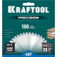 KRAFTOOL Precision, 190 х 30 мм, 48Т, пильный диск по дереву (36952-190-30) KRAFTOOL Precision, 190 х 30 мм, 48Т, пильный диск по дереву (36952-190-30)