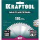 KRAFTOOL Multi Material, 190 х 20 мм, 60Т, пильный диск по алюминию (36953-190-20) KRAFTOOL Multi Material, 190 х 20 мм, 60Т, пильный диск по алюминию (36953-190-20)