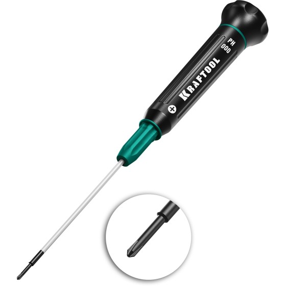 KRAFTOOL Precision PH000, отвертка для точных работ (25682-000) KRAFTOOL Precision PH000, отвертка для точных работ (25682-000)