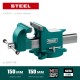 KRAFTOOL STEEL, 150 мм, стальные слесарные тиски (32701-150) KRAFTOOL STEEL, 150 мм, стальные слесарные тиски (32701-150)