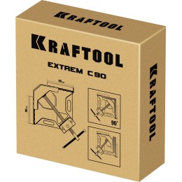KRAFTOOL Extrem C90, глубина зажима 90 мм, экстрамощная стальная угловая струбцина для сварочных работ (32201)
