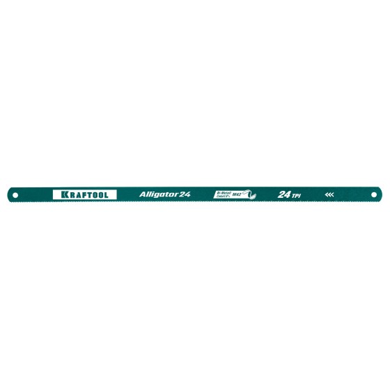 KRAFTOOL Alligator-24, 24 TPI, 300 мм, биметаллическое гибкое полотно по металлу (15942-24-S10) KRAFTOOL Alligator-24, 24 TPI, 300 мм, биметаллическое гибкое полотно по металлу (15942-24-S10)