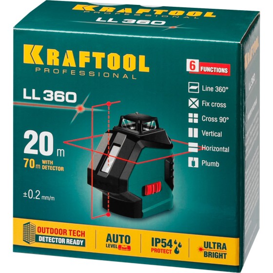 KRAFTOOL LL360, лазерный нивелир (34645) KRAFTOOL LL360, лазерный нивелир (34645)