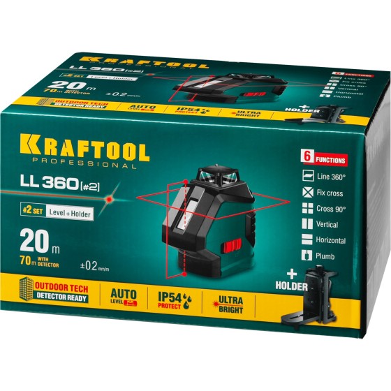 KRAFTOOL LL360 #2, лазерный нивелир (34645-2) KRAFTOOL LL360 #2, лазерный нивелир (34645-2)