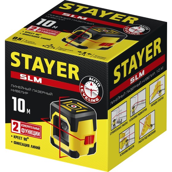 STAYER 10 м, лазерный нивелир, Professional (34961)