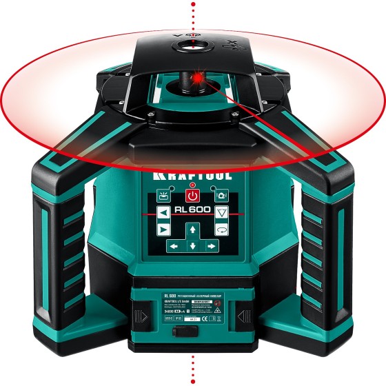 KRAFTOOL RL600, 600 м, ротационный лазерный нивелир (34600) KRAFTOOL RL600, 600 м, ротационный лазерный нивелир (34600)