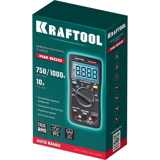 KRAFTOOL KM-600 цифровой мультиметр (59854) KRAFTOOL KM-600 цифровой мультиметр (59854)