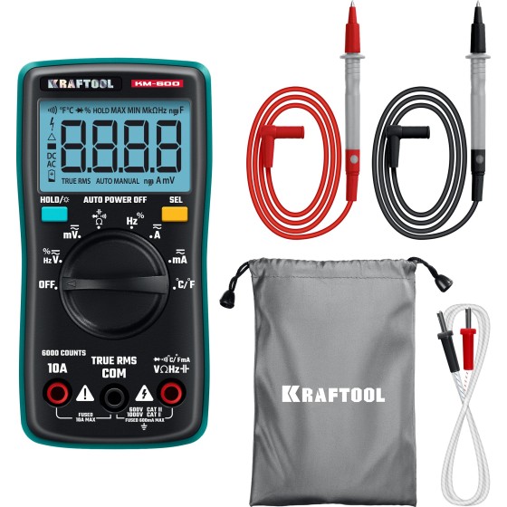 KRAFTOOL KM-600 цифровой мультиметр (59854) KRAFTOOL KM-600 цифровой мультиметр (59854)