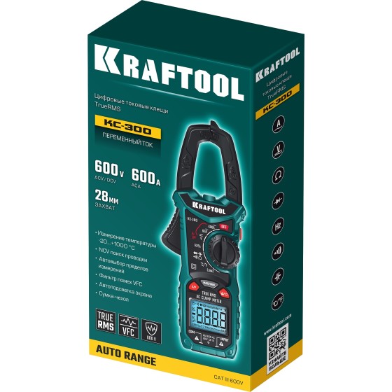 KRAFTOOL KC-300 Цифровые токовые клещи (59832) KRAFTOOL KC-300 Цифровые токовые клещи (59832)