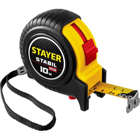 STAYER Stabil, 10 м х 25 мм, рулетка, Professional (34131-10) STAYER Stabil, 10 м х 25 мм, рулетка, Professional (34131-10)