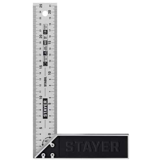 STAYER 250 мм, столярный угольник, Professional (3431-25) STAYER 250 мм, столярный угольник, Professional (3431-25)