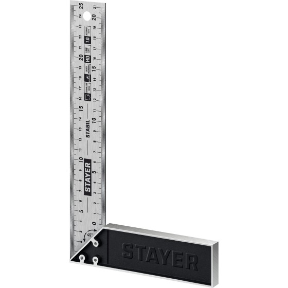 STAYER 250 мм, столярный угольник, Professional (3431-25) STAYER 250 мм, столярный угольник, Professional (3431-25)