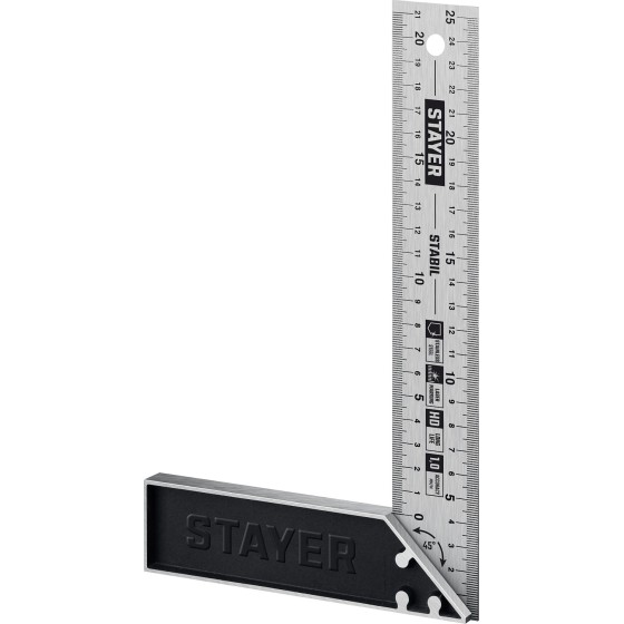 STAYER 250 мм, столярный угольник, Professional (3431-25) STAYER 250 мм, столярный угольник, Professional (3431-25)