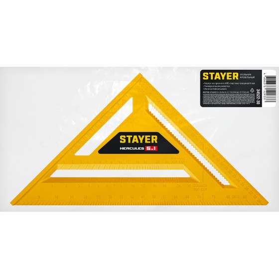 STAYER 305 мм, 5-в-1, универсальный кровельный пластиковый угольник (34522-30)