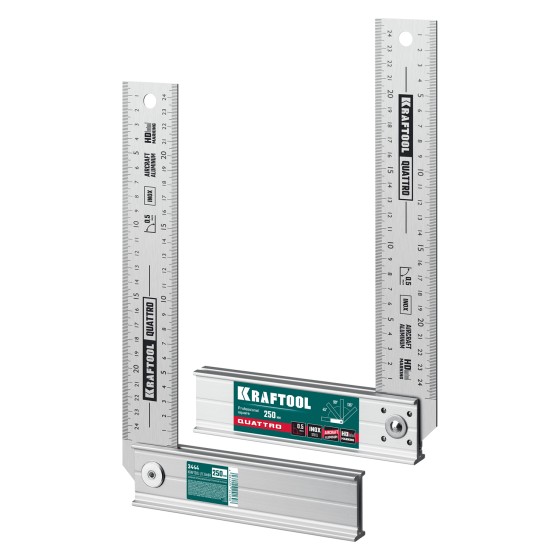 KRAFTOOL QUATTRO, 250 мм, 4 положения, складной столярный угольник (3444) KRAFTOOL QUATTRO, 250 мм, 4 положения, складной столярный угольник (3444)