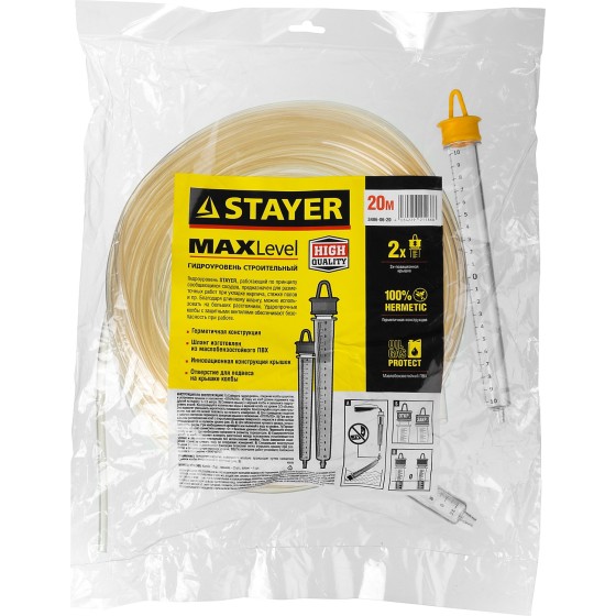 STAYER 20 м, d 6 мм, гидроуровень (3486-06-20) STAYER 20 м, d 6 мм, гидроуровень (3486-06-20)