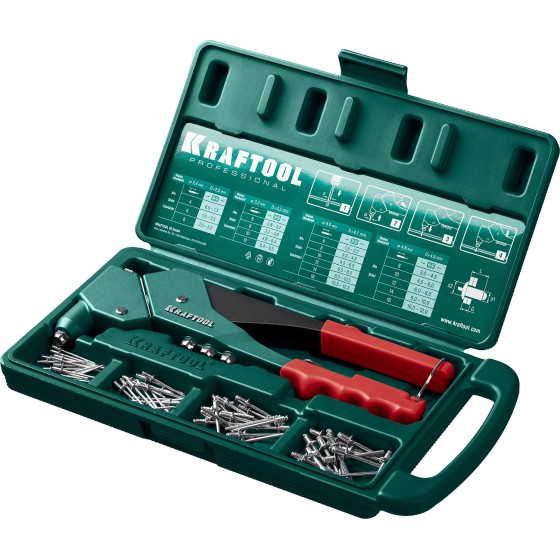 KRAFTOOL RX-7, 360°, 2.4 - 4.8 мм, литой поворотный заклепочник в кейсе (31176-H6) KRAFTOOL RX-7, 360°, 2.4 - 4.8 мм, литой поворотный заклепочник в кейсе (31176-H6)