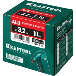 KRAFTOOL Alu (Al5052), 3.2 x 10 мм, 1000 шт, алюминиевые заклепки (311701-32-10) KRAFTOOL Alu (Al5052), 3.2 x 10 мм, 1000 шт, алюминиевые заклепки (311701-32-10)