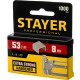 STAYER тип 53 (A/10/JT21), 8 мм, 1000 шт, калибр 23GA, скобы для степлера, Professional (3159-08) STAYER тип 53 (A/10/JT21), 8 мм, 1000 шт, калибр 23GA, скобы для степлера, Professional (3159-08)