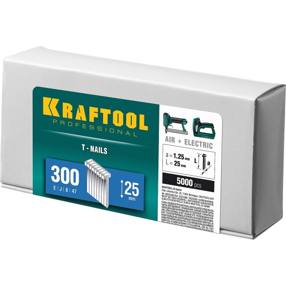 KRAFTOOL тип 18GA (47/300/F) 25 мм, 5000 шт, гвозди для нейлера (31785-25) KRAFTOOL тип 18GA (47/300/F) 25 мм, 5000 шт, гвозди для нейлера (31785-25)