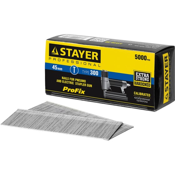 STAYER тип 18GA (47/300/F), 45 мм, 5000 шт, гвозди для нейлера, Professional (31530-45) STAYER тип 18GA (47/300/F), 45 мм, 5000 шт, гвозди для нейлера, Professional (31530-45)