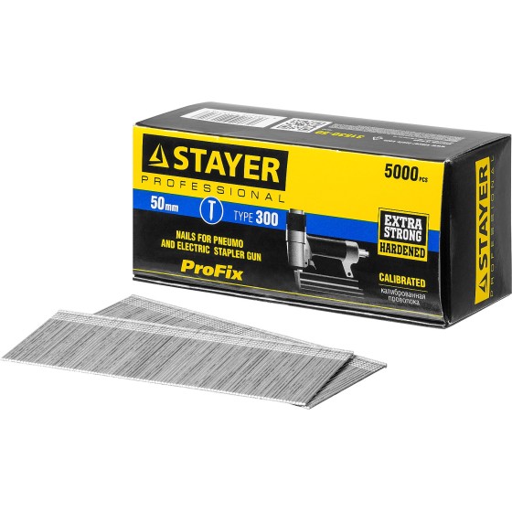 STAYER тип 18GA (47/300/F), 50 мм, 5000 шт, гвозди для нейлера, Professional (31530-50) STAYER тип 18GA (47/300/F), 50 мм, 5000 шт, гвозди для нейлера, Professional (31530-50)