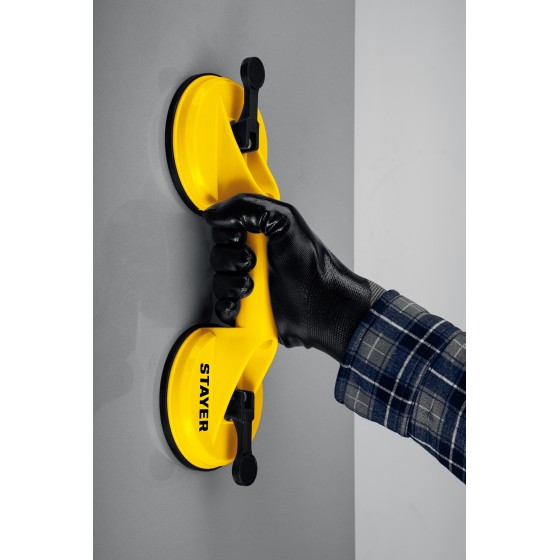 STAYER MAXLift, 80 кг, двойной пластмассовый стеклодомкрат (33718-2) STAYER MAXLift, 80 кг, двойной пластмассовый стеклодомкрат (33718-2)