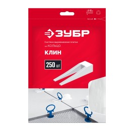 ЗУБР КОЛЬЦО, клин 250 шт, система выравнивания плитки (3387-250) ЗУБР КОЛЬЦО, клин 250 шт, система выравнивания плитки (3387-250)