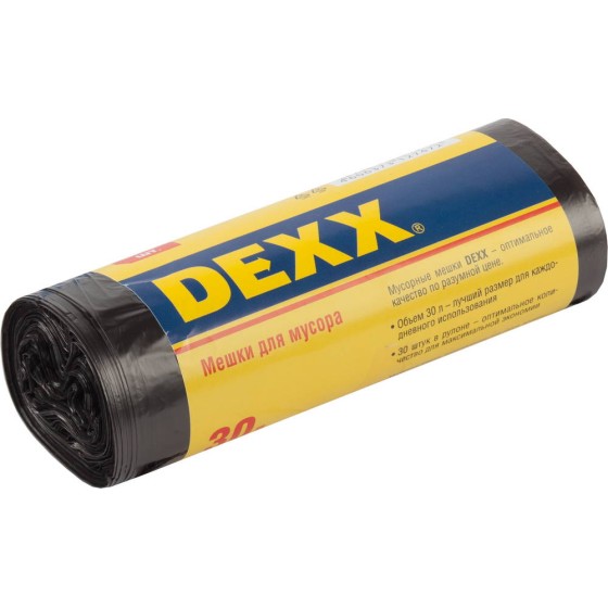 Мусорные мешки DEXX 30 л, 30 шт, черные (39150-30) Мусорные мешки DEXX 30 л, 30 шт, черные (39150-30)