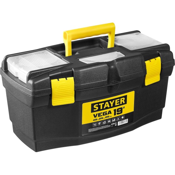 STAYER VEGA-19, 490 х 250 х 250 мм, (19″), пластиковый ящик для инструментов (38105-18) STAYER VEGA-19, 490 х 250 х 250 мм, (19″), пластиковый ящик для инструментов (38105-18)