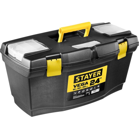 STAYER VEGA-24, 610 х 320 х 300 мм, (24″), пластиковый ящик для инструментов (38105-21)