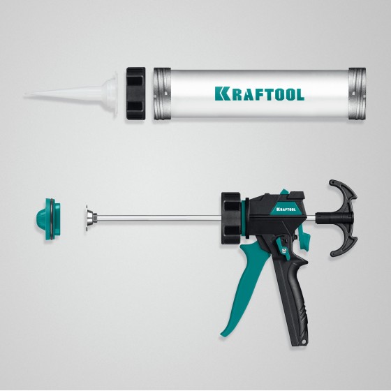 KRAFTOOL ULTRA 600 мл, регулировка силы давления, вариативная антикапельная система, универсальный закрытый пистолет для герметика (06677-60)
