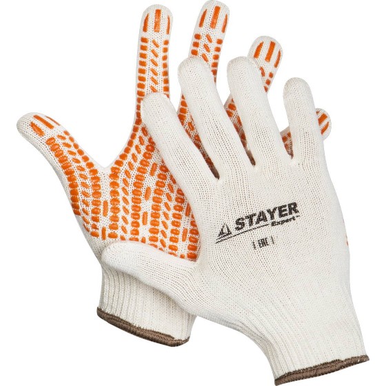 STAYER TRACK, L-XL, х/б перчатки с мягким покрытием ″протектор″ из ПВХ-геля, увеличенная площадь покрытия, противоскользящие, 10 класс (11401-XL) STAYER TRACK, L-XL, х/б перчатки с мягким покрытием ″протектор″ из ПВХ-геля, увеличенная площадь покрытия, противоскользящие, 10 класс (11401-XL)