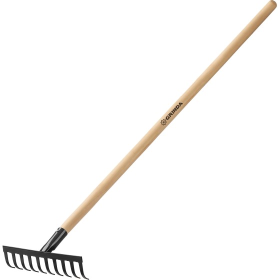 GRINDA GT-10 WOOD, 260 х 80 х 1300 мм, 10 прямых зубцов, углерод. сталь, антикор. покрытие, черенок дерев. высш. сорт, садовые грабли (39583-10) GRINDA GT-10 WOOD, 260 х 80 х 1300 мм, 10 прямых зубцов, углерод. сталь, антикор. покрытие, черенок дерев. высш. сорт, садовые грабли (39583-10)